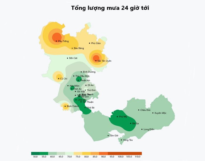 Hình ảnh bản đồ mưa