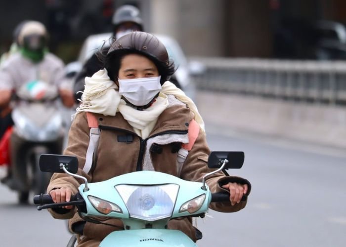 Gió mùa Đông Bắc xâm nhập vào miền Bắc làm nhiệt độ trung bình tháng thấp nhất giảm sâu