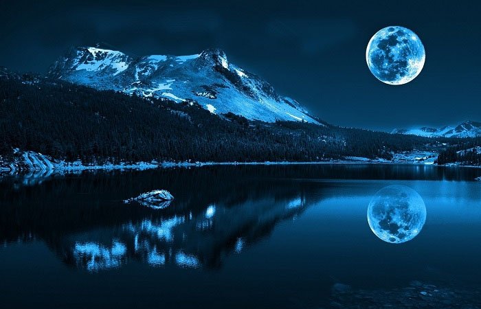 Hình ảnh mặt trăng xanh