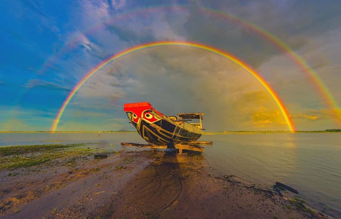 Cầu vồng đôi rất đẹp