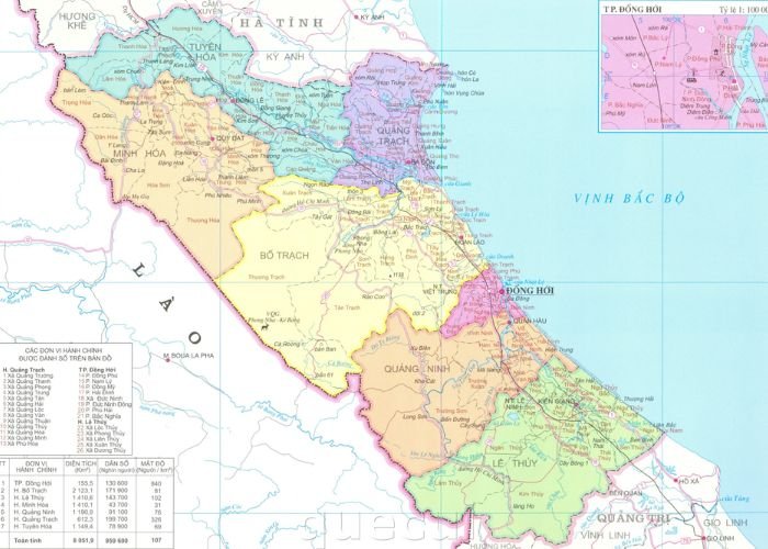 Vị trí địa lý tỉnh Quảng Bình